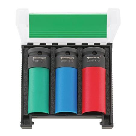 51IMP K/3 - Zestaw nasadek udarowych 1/2" do felg aluminiowych, 17 - 21 mm (3 szt.) 51IMP K/3 - Zestaw nasadek udarowych 1/2" do felg aluminiowych, 17 - 21 mm (3 szt.)