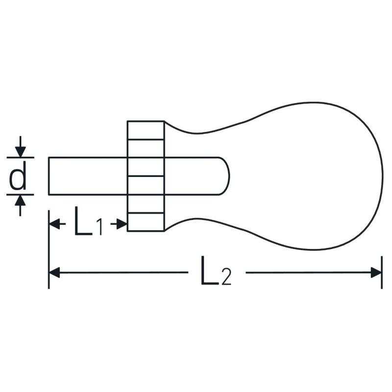 4008-2 - Wkrętak z grzechotką do końcówek 1/4", krótki 4008-2 - Wkrętak z grzechotką do końcówek 1/4", krótki
