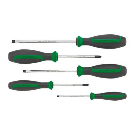 4686 - Zestaw 5 wkrętaków DRALL+ do śrub z rowkiem i Pozidriv, 3,5 - 6,5 mm, PZ1 - PZ2, 96469114