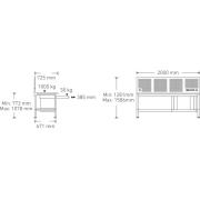 WB 630 - Workbench with wooden top 2m, 85010630