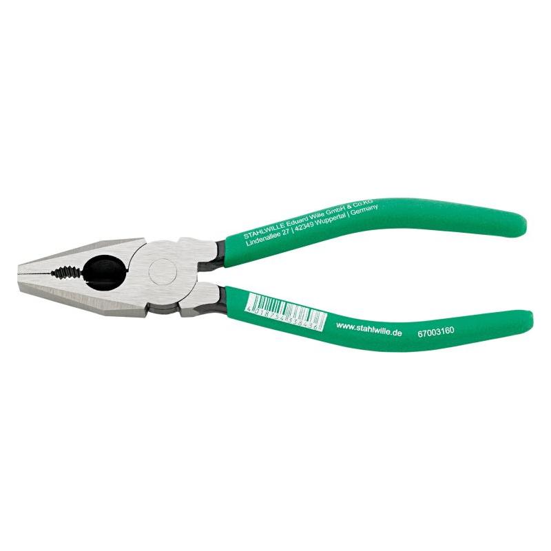 6700 3 160 - Szczypce uniwersalne, szczęki polerowane, 160 mm