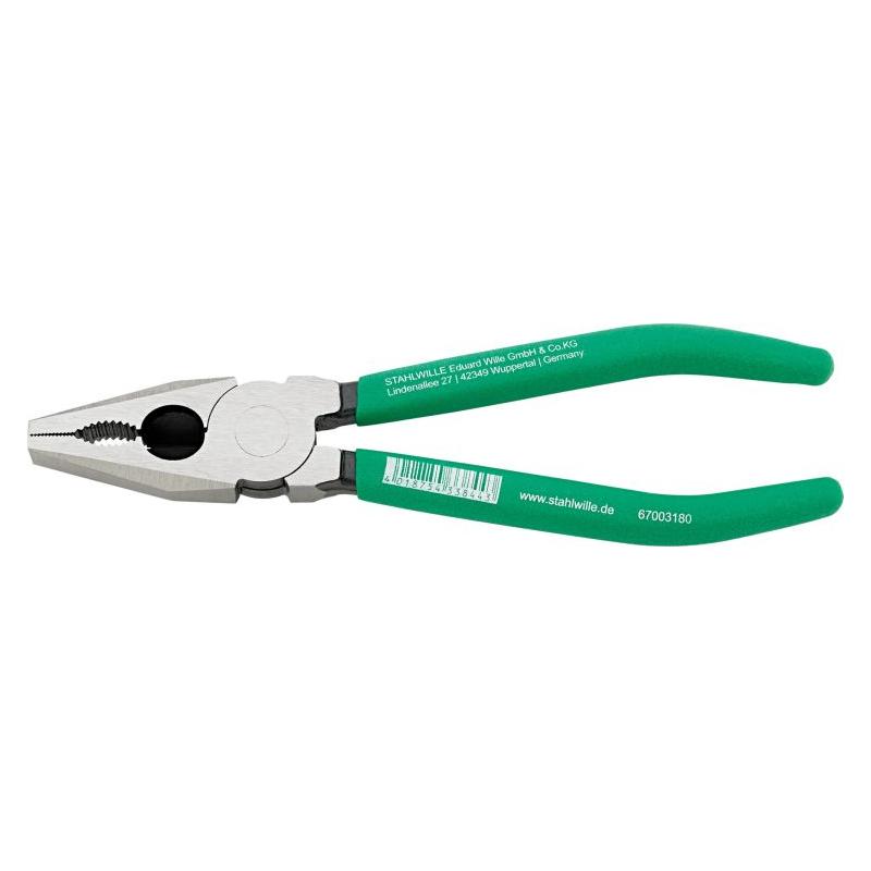 6700 3 180 - Szczypce uniwersalne, szczęki polerowane, 180 mm