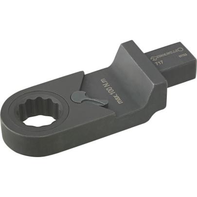 717/17 - Końcówka wtykowa oczkowa z grzechotką 9x12 mm, 17 mm, 58170117