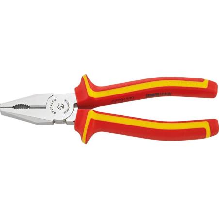 6700 4 180 VDE - Szczypce uniwersalne izolowane VDE, szczęki chromowane, 180 mm