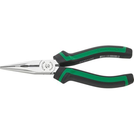 6730 1 160 - Szczypce półokrągłe, z ostrzem tnącym, proste, szczęki chromowane, 160 mm