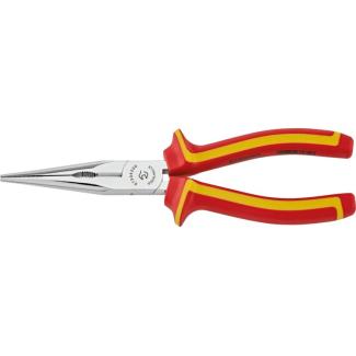 6730 4 200 VDE - Szczypce półokrągłe izolowane VDE, z ostrzem tnącym, proste, szczęki chromowane, 200 mm