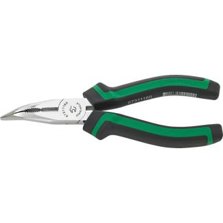 6731 1 160 - Szczypce półokrągłe, z ostrzem tnącym, odgięte 45°, szczęki chromowane, 160 mm