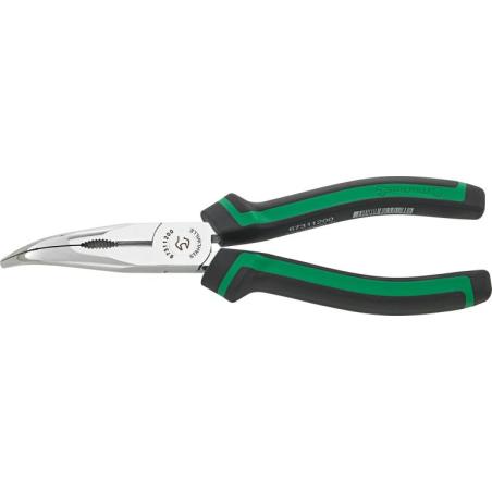 6731 1 200 - Szczypce półokrągłe, z ostrzem tnącym, odgięte 45°, szczęki chromowane, 200 mm