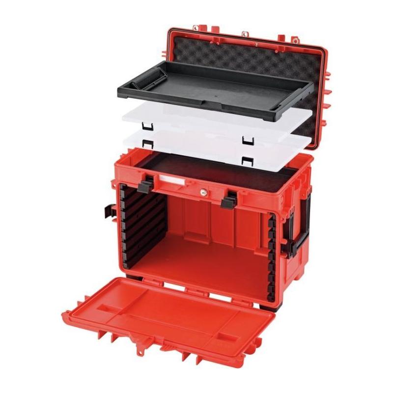 13217 LR K - Skrzynia narzędziowa na kółkach, ładowność 60 kg, czerwona, 81091334