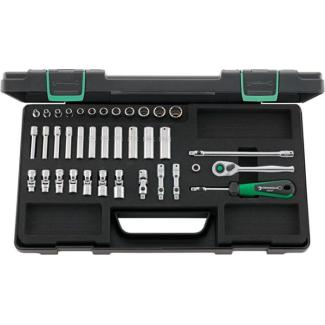 40aD/30/7QR SG - Zestaw nasadek 1/4" 12-kątnych, 5/32" - 9/16", z grzechotką i akcesoriami QR (37 szt.), 96015205