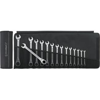 17F/15 - Zestaw kluczy oczkowo-płaskich grzechotkowych, 8 - 24 mm (15 szt.), 96401715