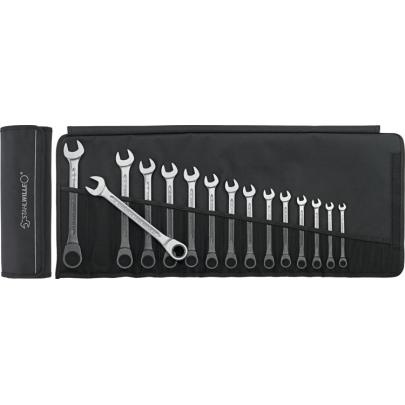 17F/15 - Zestaw kluczy oczkowo-płaskich grzechotkowych, 8 - 24 mm (15 szt.), 96401715