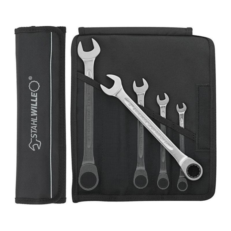 17F/6 - Zestaw kluczy oczkowo-płaskich grzechotkowych, 8 - 19 mm (6 szt.), 96411708