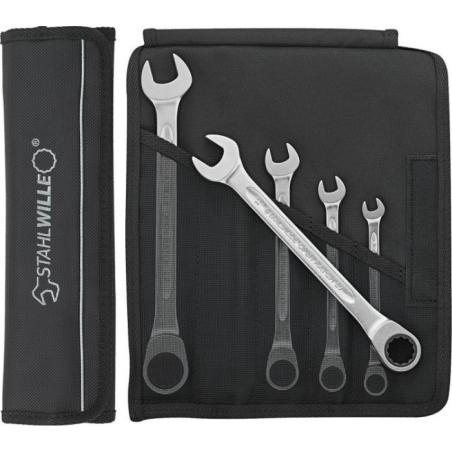 17F/6 - Zestaw kluczy oczkowo-płaskich grzechotkowych, 8 - 19 mm (6 szt.), 96411708