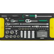 TCS 13214/1 WT/LM 1 - Moduł nasadek i akcesoriów QR 1/4", 3/8", 1/2" do skrzyni 13217 (69 szt.), wkładka piankowa, 96831100