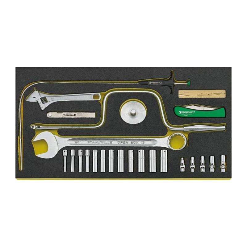 TCS 13214/1 WT/LM 2 - Moduł nasadek i akcesoriów 1/4" do skrzyni 13217 (24 szt.), wkładka piankowa, 96831101