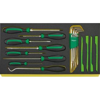 TCS 13214/1 WT/LM 5 - Moduł wkrętaków, imbusów i skrobaków do skrzyni 13217 (13 szt.), wkładka piankowa, 96831104