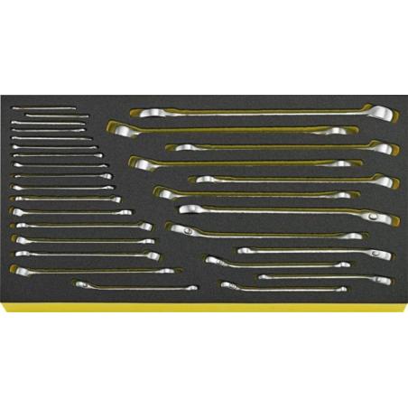 TCS 13214/1 WT/LM 6 - Moduł kluczy oczkowo-płaskich, 5,5 - 27 mm, do skrzyni 13217 (29 szt.), wkładka piankowa, 96831105