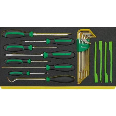 TCS 13214A/1 WT/LM 5 - Moduł wkrętaków i skrobaków + klucze trzpieniowe, do skrzyni 13217 (25 szt.), wkładka piankowa, 96831108