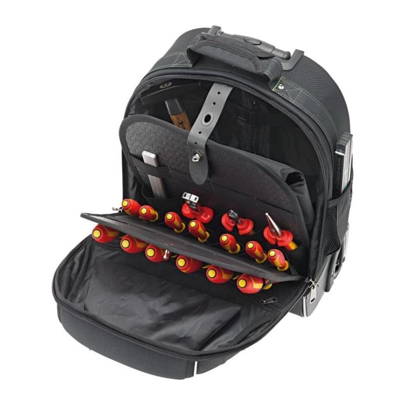 13215/19 VDE - Zestaw 19 narzędzi izolowanych VDE, w plecaku na kółkach 13215, 98810303