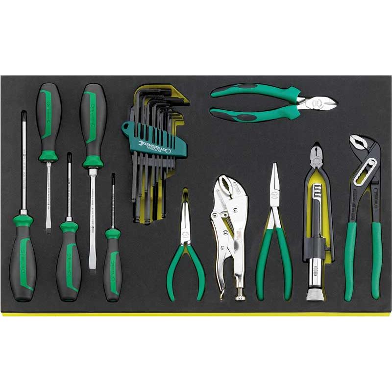 TCS SORT13214M WW - Aircraft maintenance tool set: screwdrivers, pliers, hex keys (24 pcs.), foam insert, 96832206